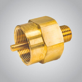 Regulator adapter, 1/4 inch NPT male to CGA600 female, brass