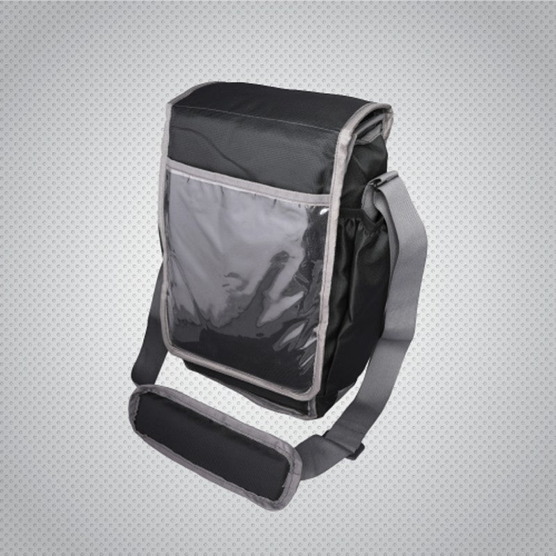 Carrying bag for two calibration gas cylinders with accessory pockets