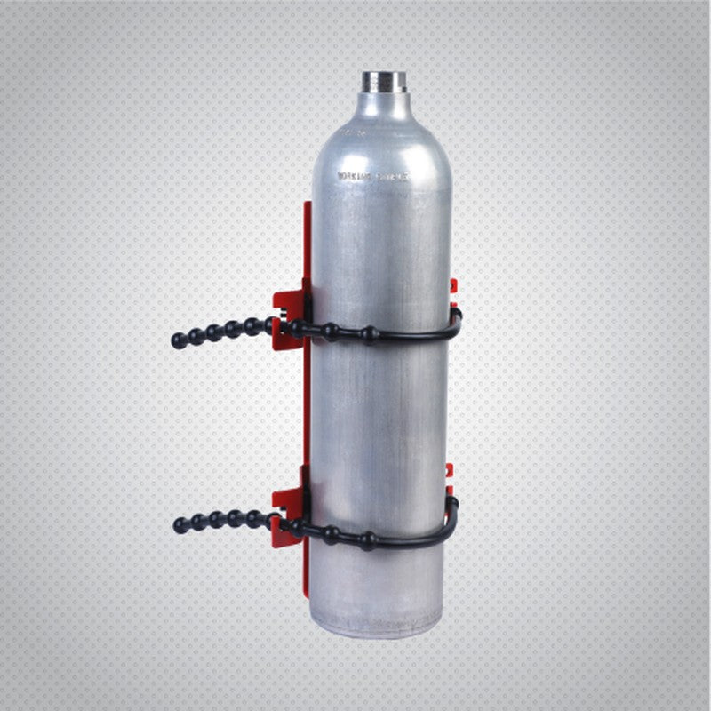 Wall mount bracket for calibration gas cylinders