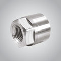 Cylinder fill adapter, 1/4 inch NPT female to C-10 female, stainless steel