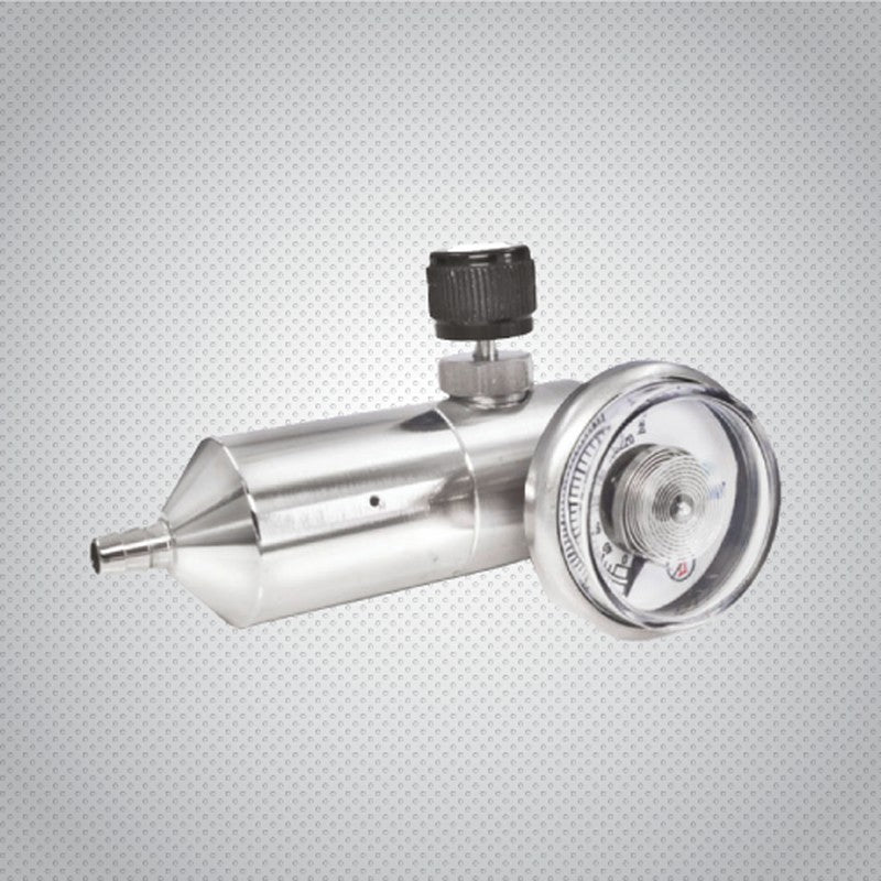 Fixed flow calibration gas regulator, C-10, brass nickel-plated, 1740 psi
