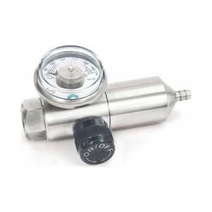 High-Pressure Fixed Flow Calibration Gas Regulator, 1/4 inch NPT, Stainless Steel